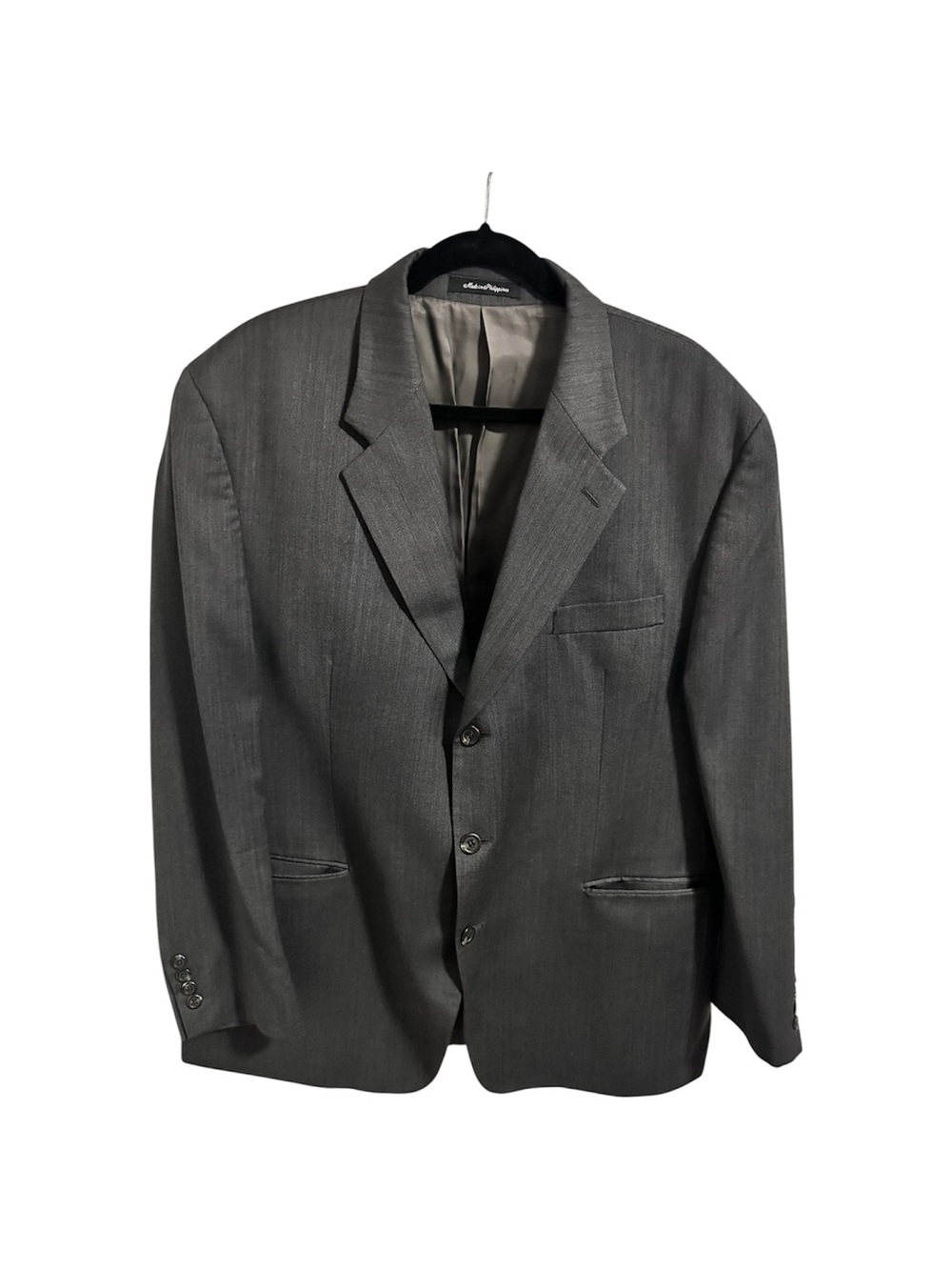 Ralph Lauren Gray Three-Button Wool Suit Jacket 46R